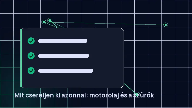 Mit cseréljen ki azonnal: motorolaj és a szűrők