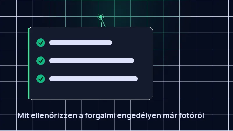 Mit ellenőrizzen a forgalmi engedélyen már fotóról