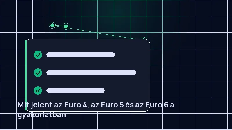 Mit jelent az Euro 4, az Euro 5 és az Euro 6 a gyakorlatban