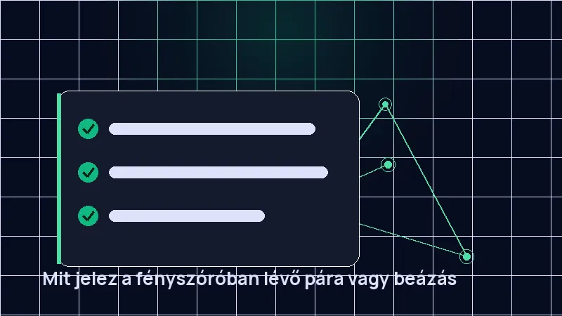 Mit jelez a fényszóróban lévő pára vagy beázás