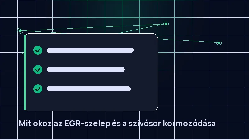 Mit okoz az EGR-szelep és a szívósor kormozódása