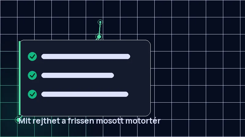 Mit rejthet a frissen mosott motortér