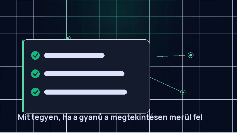 Mit tegyen, ha a gyanú a megtekintésen merül fel