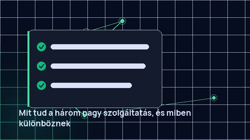 Mit tud a három nagy szolgáltatás, és miben különböznek