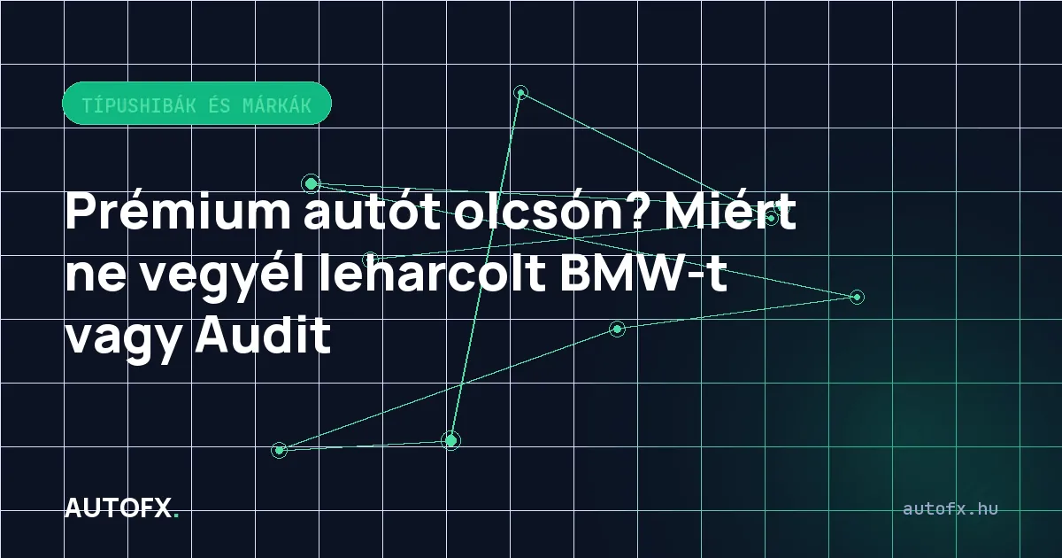 Prémium autót olcsón? Miért ne vegyél leharcolt BMW-t vagy Audit