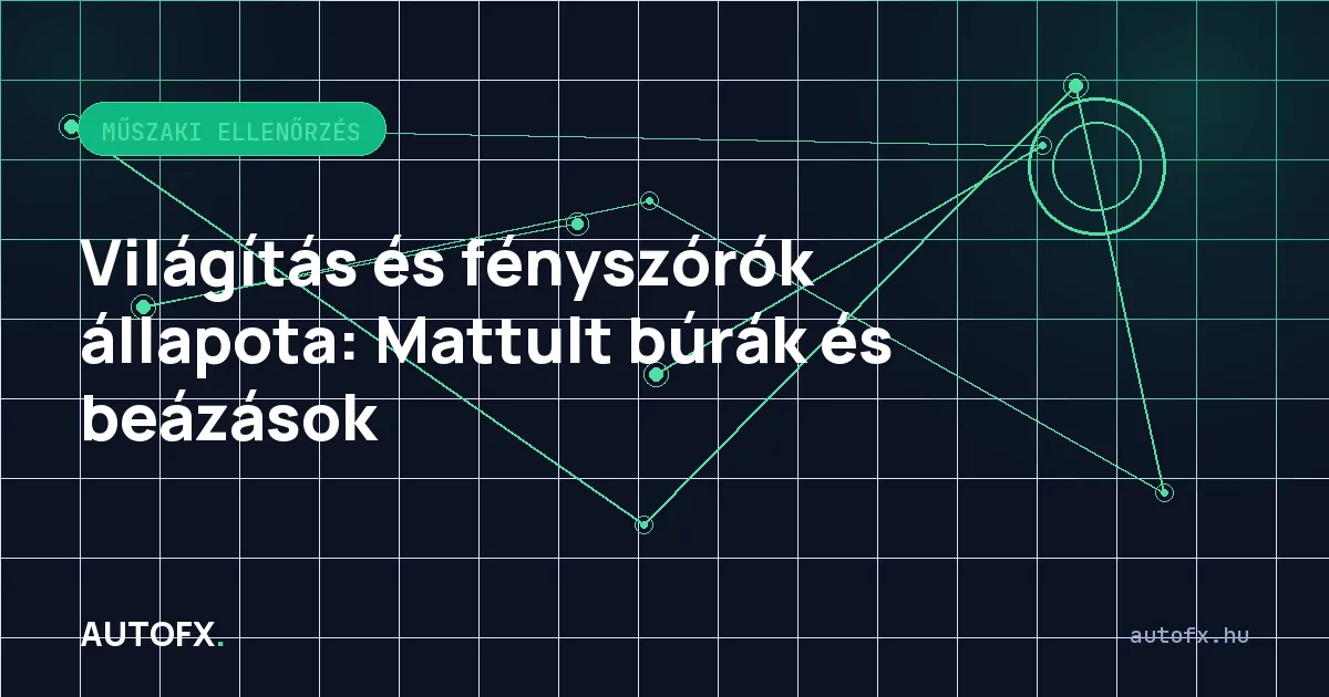 Világítás és fényszórók állapota: Mattult búrák és beázások